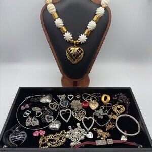 Valentine's Day Jewelry Lot Vintage to Now Hearts Love